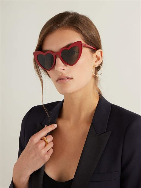 saint laurent loulou heart sunglasses.